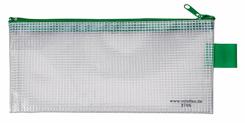 Reißverschlusstasche, 200 x 100 mm, PVC 350my, gewebeverstärkt, für 15mm Inhalt