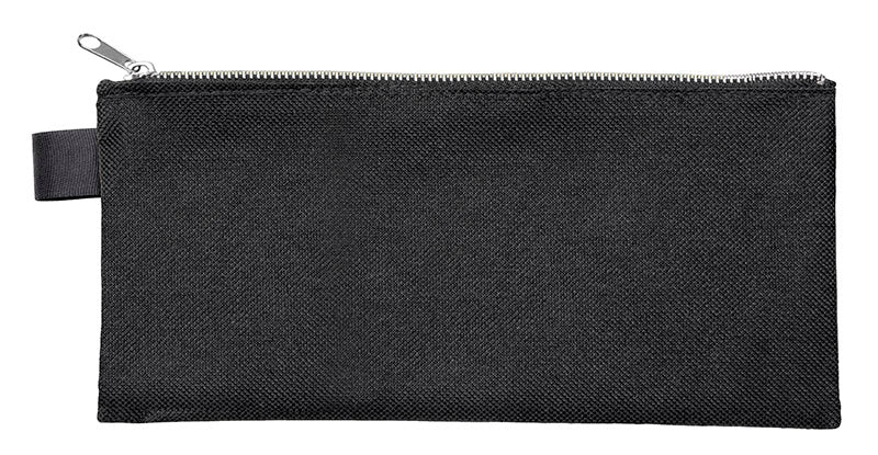 Bank- und Transporttasche, DIN lg., Textil, mit Metallreißverschluss, schwarz