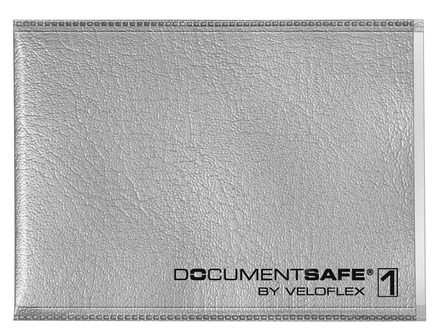 Document Safe®1-Schutzhülle gegen Datendiebstahl, passend für 1 Karte, 63 x 90 mm, PP und Spezialfolie, für Karten mit RFID/NFC-Funkchip, silbergrau