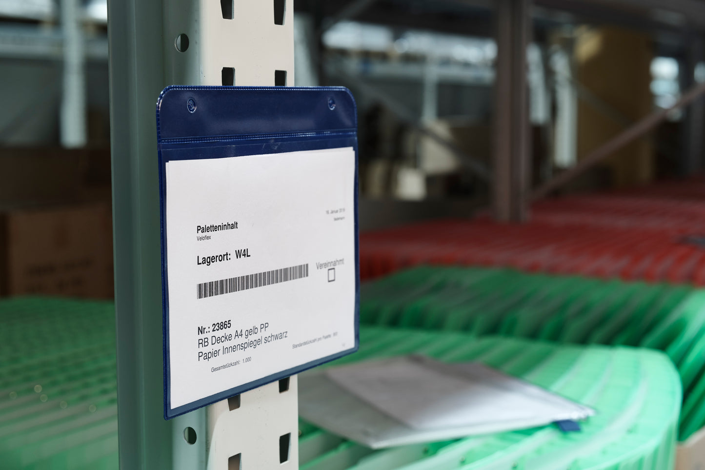 Magnettasche, DIN A5, Querformat, PVC, mit Magnetstreifen, blau