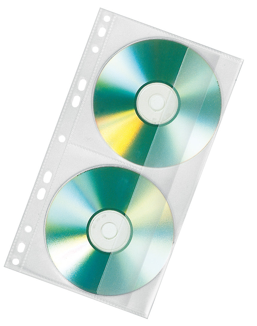 CD/DVD- Doppelhülle, 143x255 mm, PP, für 2 CDs, 100er Großpckg., transparent farblos