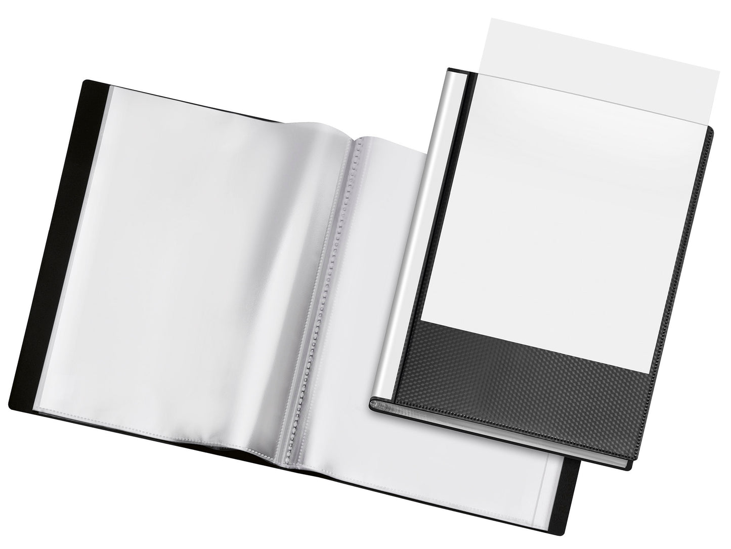 Präsentations-Sichtbuch Diamond, DIN A4, PP, 24 eingeschweißte Hüllen=48 Seiten, schwarz