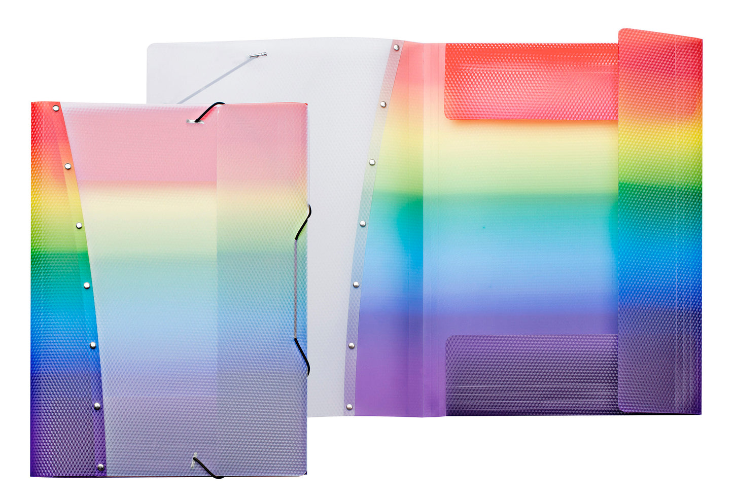 Sammelmappe Rainbow Diamond, DIN A3, PP-Vollkunststoff, mit Gummizug