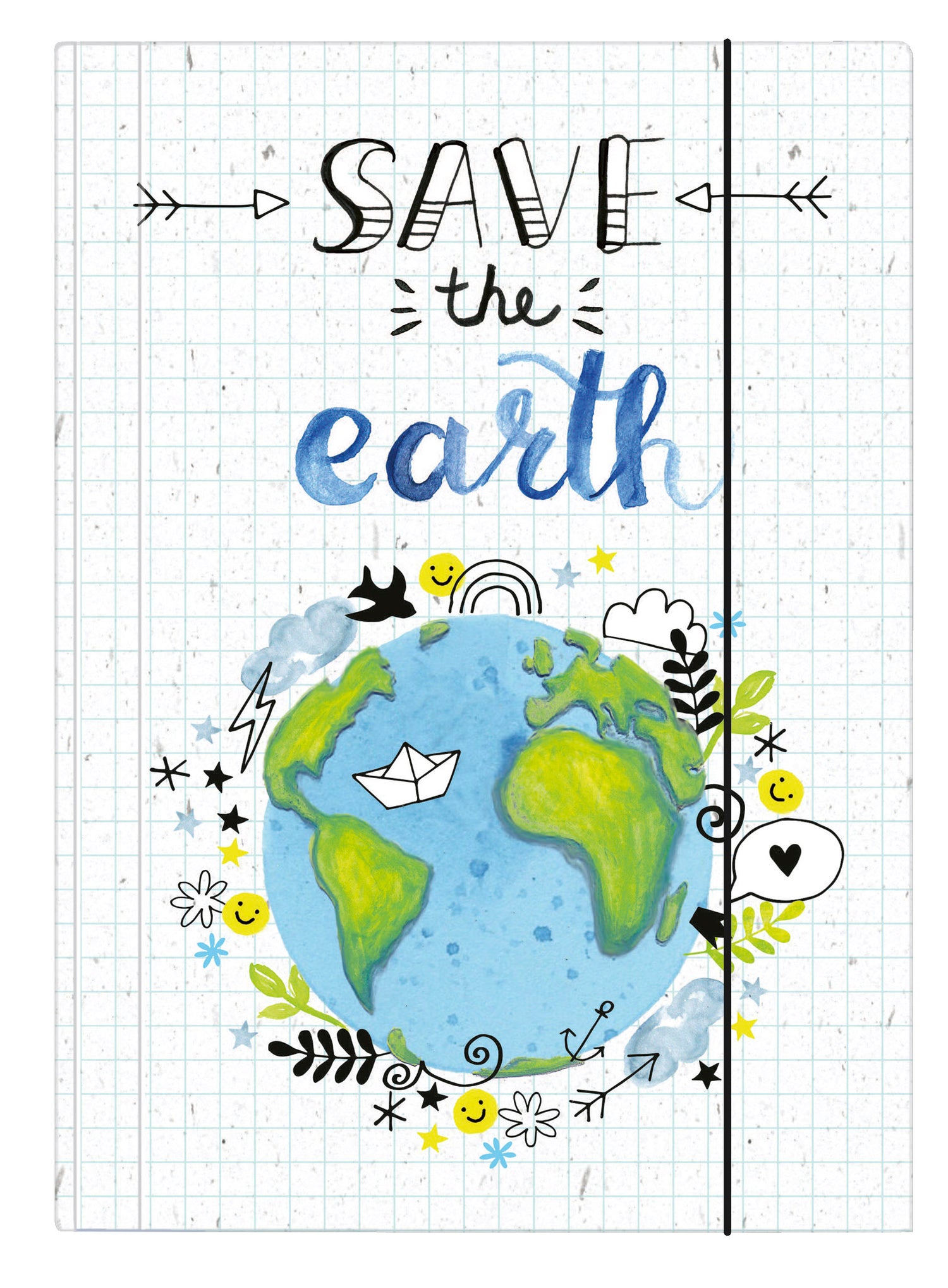 Sammelmappe Save the earth, DIN A3, Karton glanzkaschiert