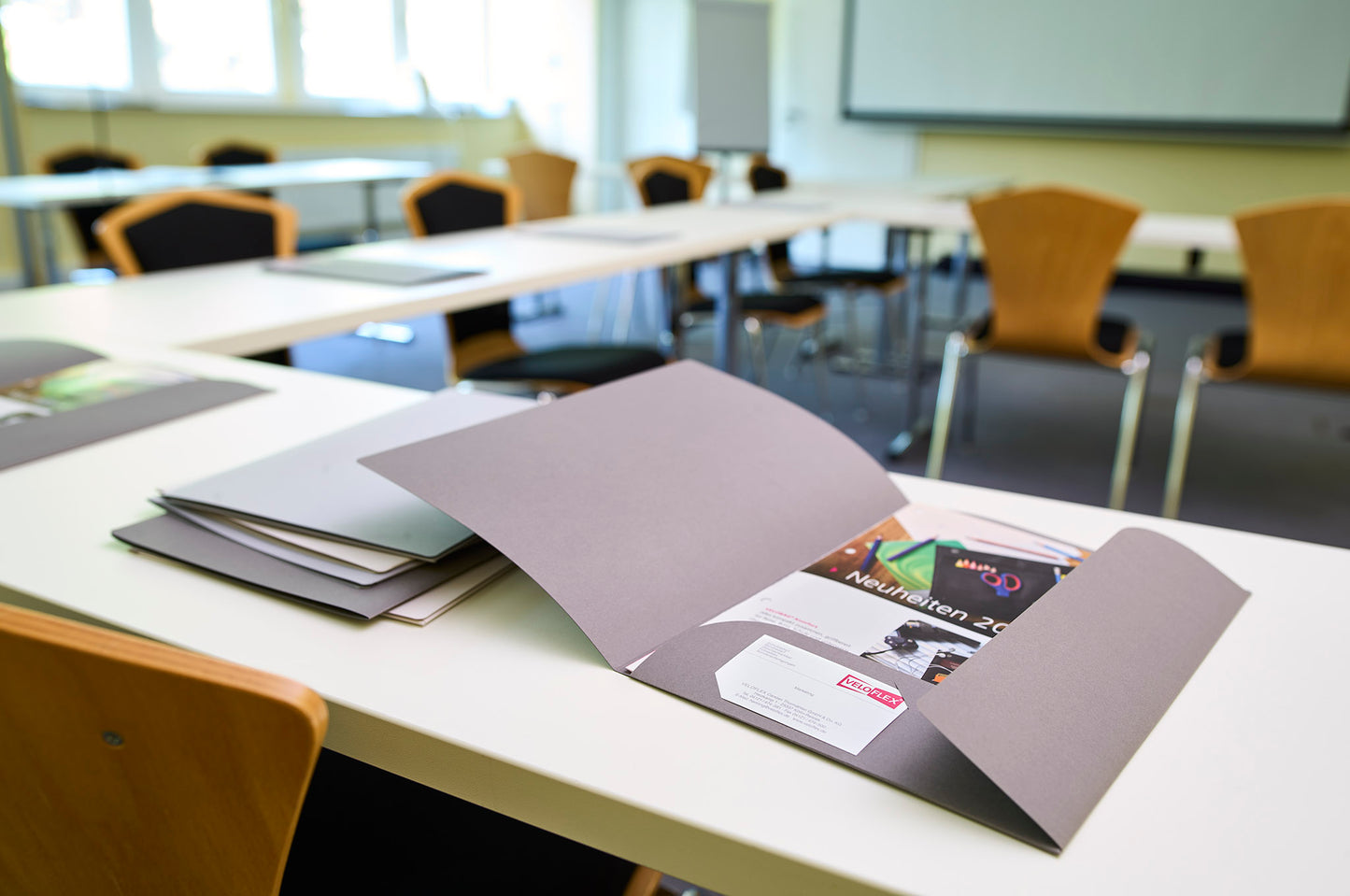 Angebotsmappe Grey Elegance, DIN A4, 3er Set, FSC Papier, Farben: beige, grau, anthrazit