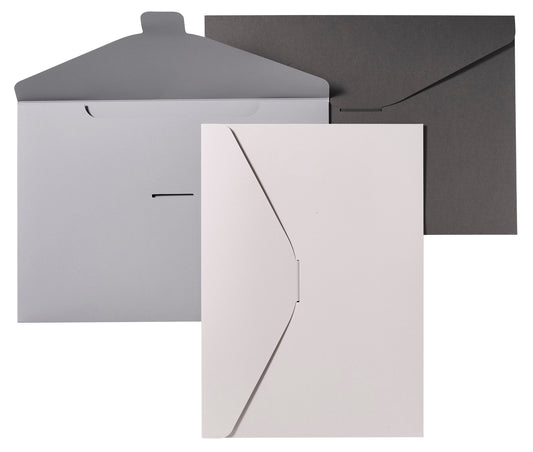 Dokumententasche Grey Elegance, DIN A4, 3er Set, umweltfreundliches FSC-zertifiziertes Papier,  ohne Folienkaschierung, Farben: beige, grau, anthrazit