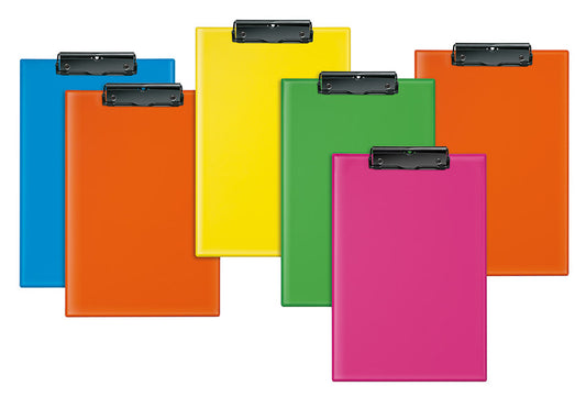 Schreibplatte VELOCOLOR®, DIN A4, PVC, schwarze Metallklemme