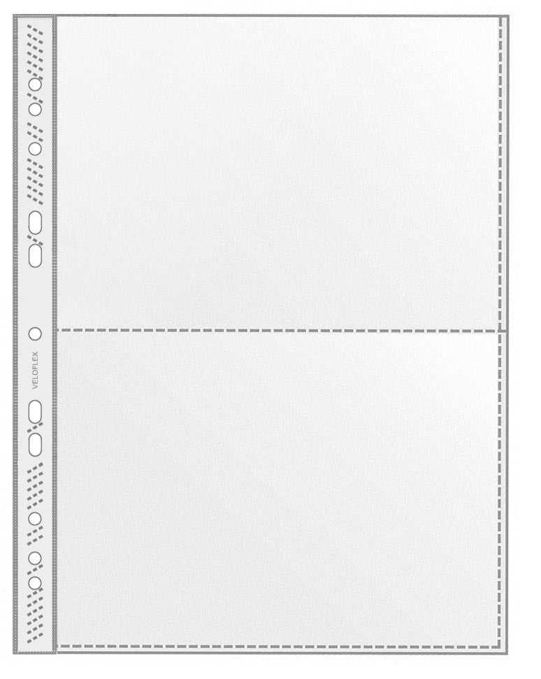Sammelhülle, DIN A4, PP 140 my, 2-fach unterteilt, für DIN A5 quer, glasklar