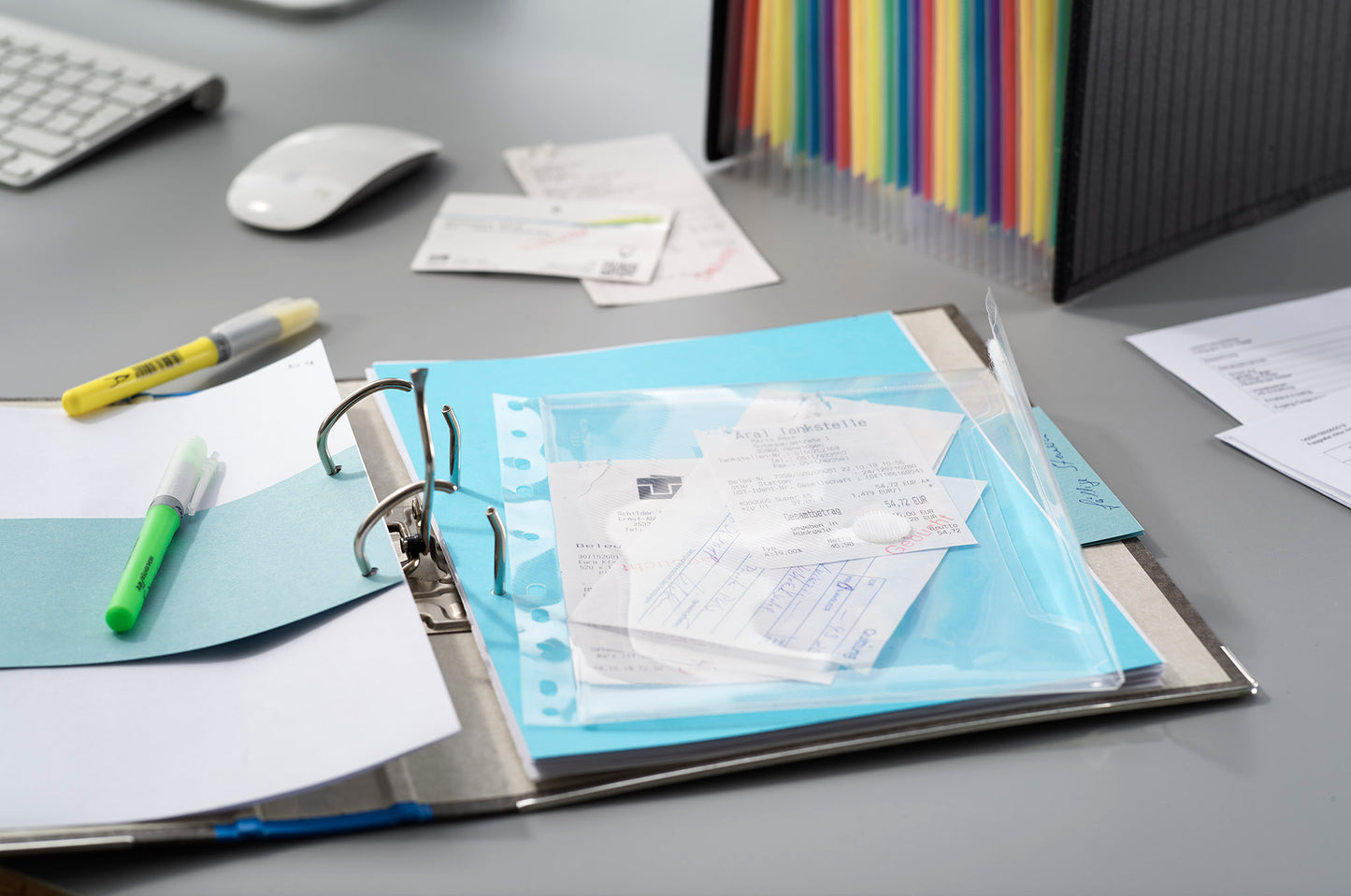 Document cover Crystal, DIN A5, PP, striped look, transparent