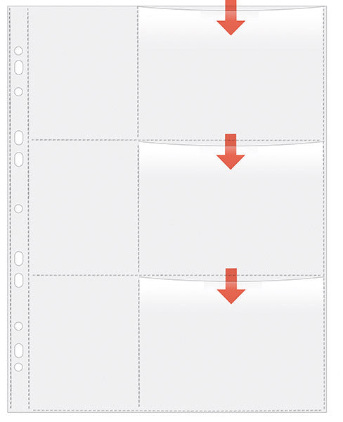 Fotohüllen, DIN A4 für 9x13cm quer, PP, für 6 Fotos, 5er Packung, glasklar