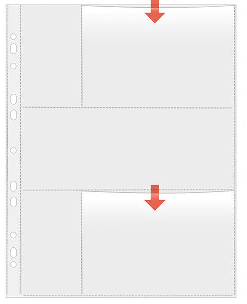 Fotohüllen, DIN A4 für 10x15cm quer, PP, für 4 Fotos, 5er Packung, glasklar