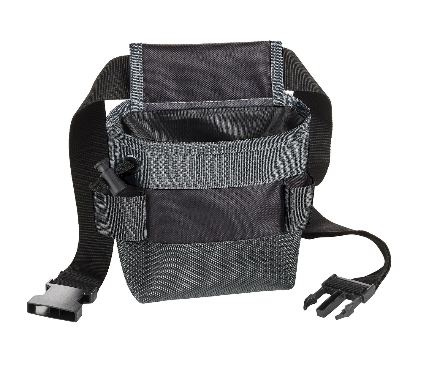 Tool Bag S, high-quality multifunctional bag, robust textile, wide strap, water-repellent fabric, black/grey