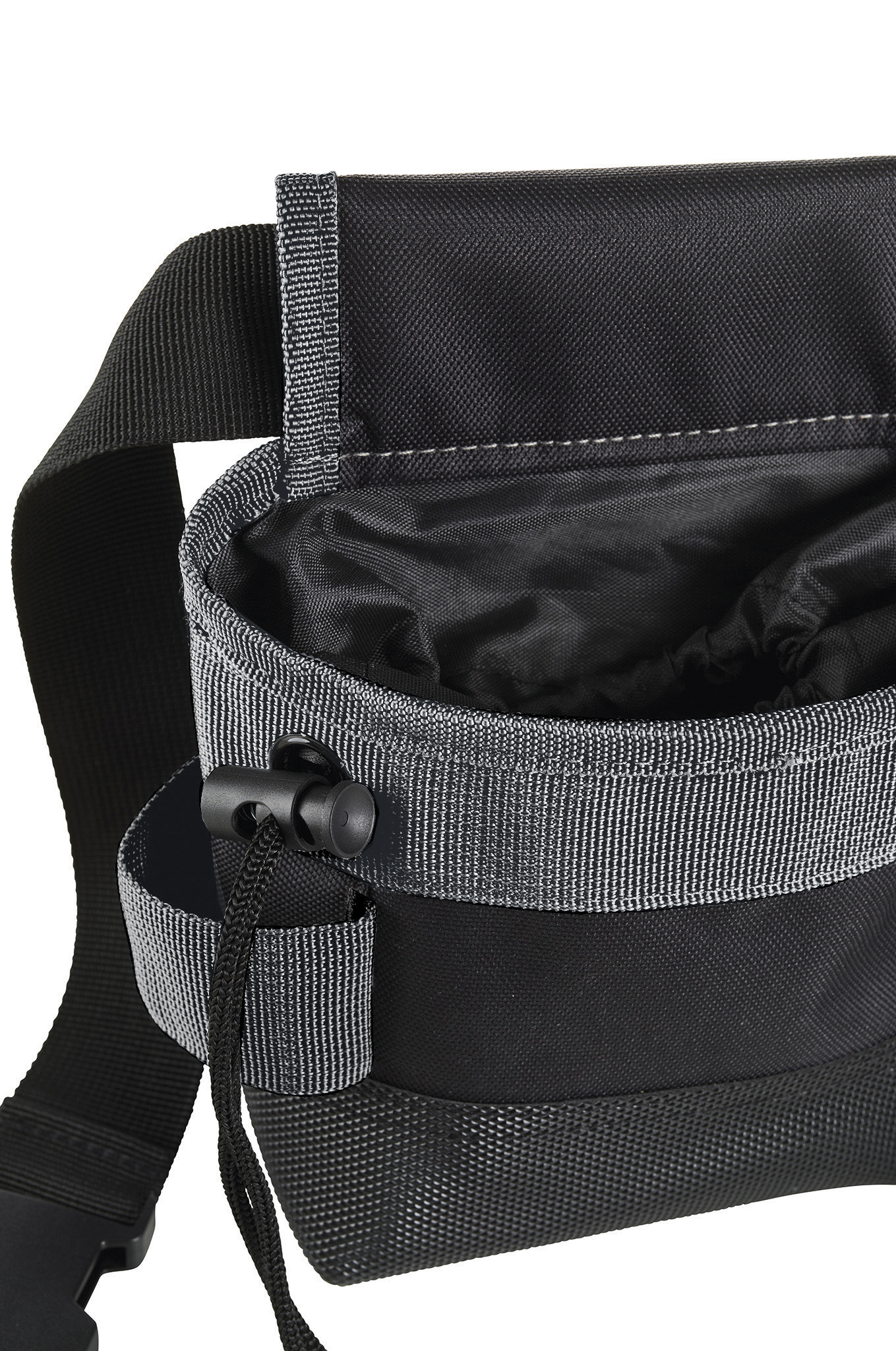 Tool Bag S, high-quality multifunctional bag, robust textile, wide strap, water-repellent fabric, black/grey