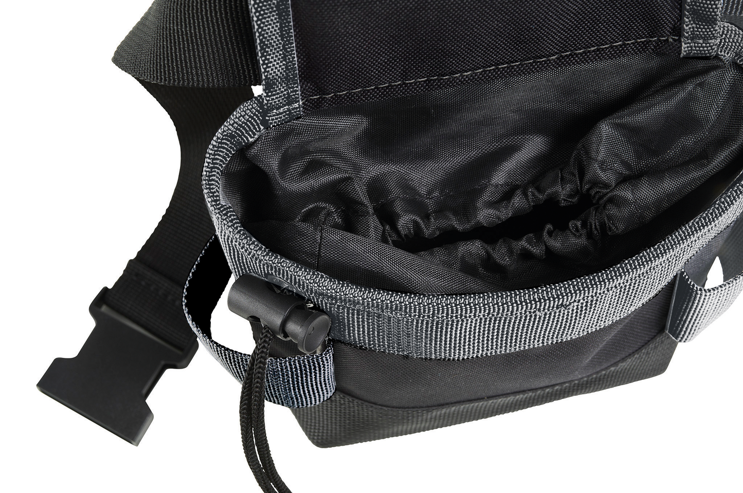 Tool Bag S, high-quality multifunctional bag, robust textile, wide strap, water-repellent fabric, black/grey