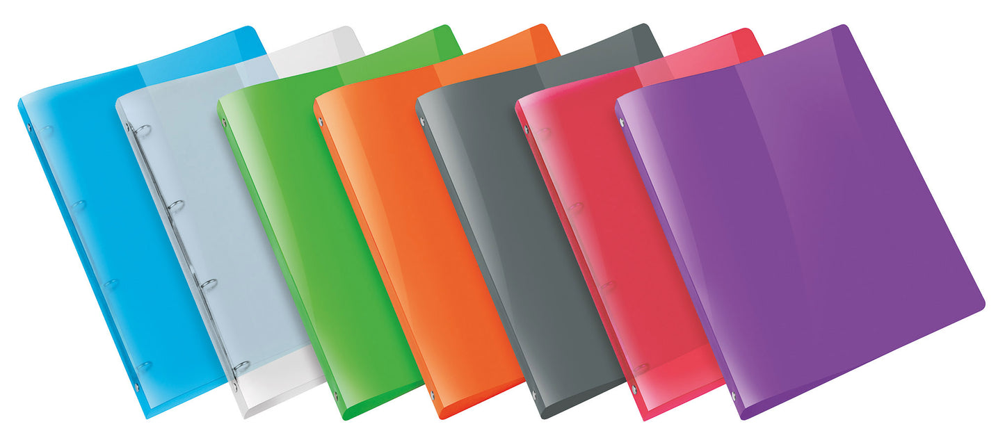 Ringbuch PROPYGLASS® Viquel, DIN A4, PP, 4-Rund-Ring-Mechanik 20 mm Füllhöhe,  sortiert