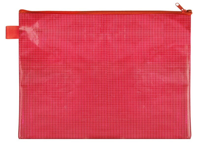 Reißverschlusstasche A4 PVC frei rot