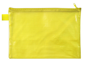Reißverschlusstasche A5 PVC frei gelb