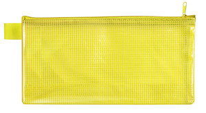 Reißverschlusstasche DIN lg. PVC frei gelb