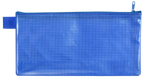 Reißverschlusstasche DIN lg. PVC frei blau