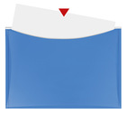 Dokumententasche VELOCOLOR® DIN A4 blau - Tasche auf der Rückseite