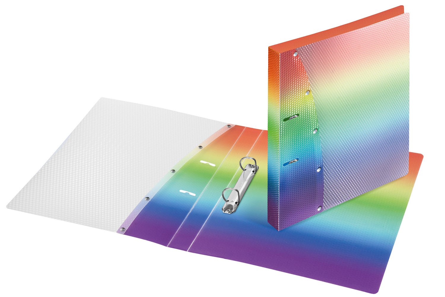 Ringornder Rainbow Diamond DIN A4, PP-Vollkunststoff, 2-Ring-Mechanik 20 mm