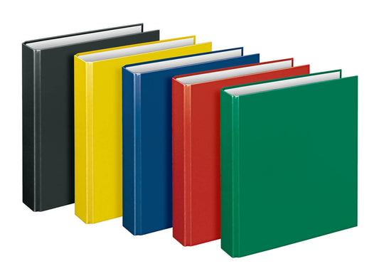 Ringbuch Basic, DIN A5, PP kaschiert, 4-D-Ring-Mechanik 25 mm, 5 Farben sortiert