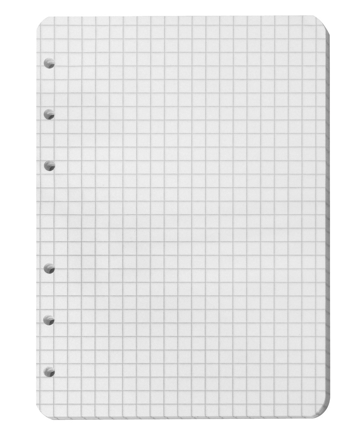 Ringbucheinlage, DIN A6 Format 105 x 148 mm, 50 Blatt Papier, kariert, weiß