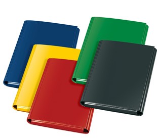 Sammelbox, DIN A4, Karton folienkaschiert, passend für Zeichenblöcke, 5 Farben sortiert