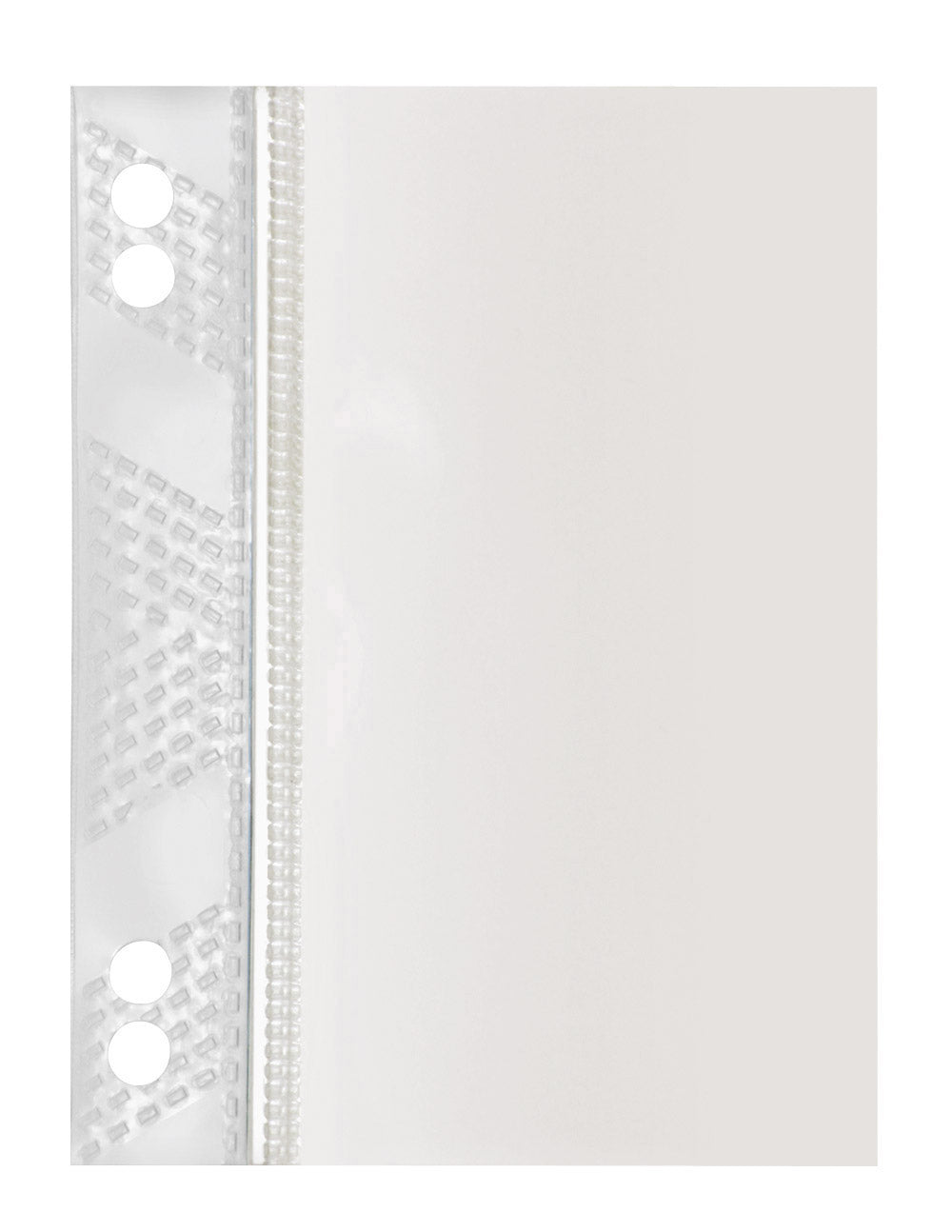 DOPPELHEFTFIX , 6 x 10cm, PP, Lochabstand 65 + 80 mm, gr. Klebefl., 50er Pck, glasklar