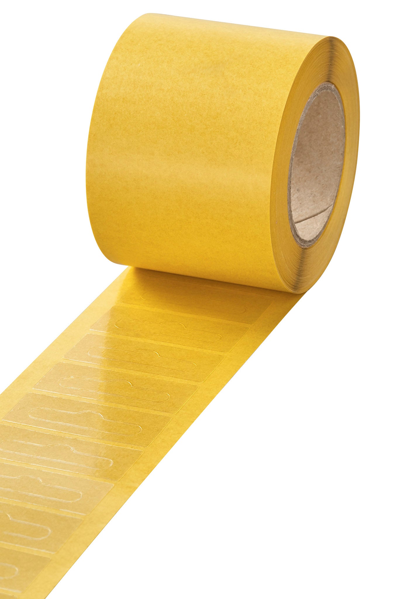 VELOCOLL® Verstärker für SB-Verpackungen,  selbstklebend, 50x20 mm, Eurolochung, 1000er Rolle, glasklar