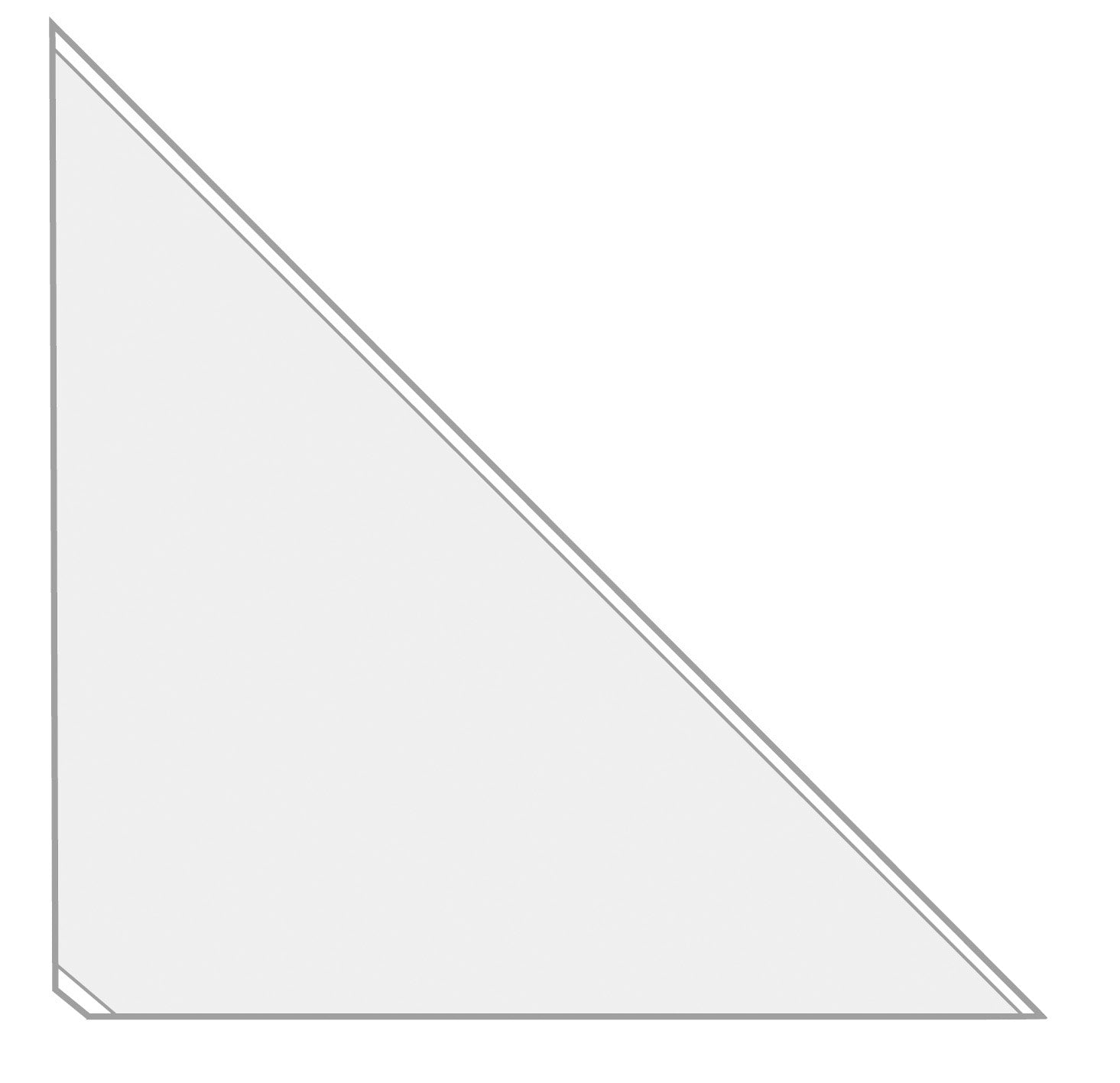 Triangular pockets VELOCOLL®, 22x22, PP, self-adhesive back, 100-pack ...