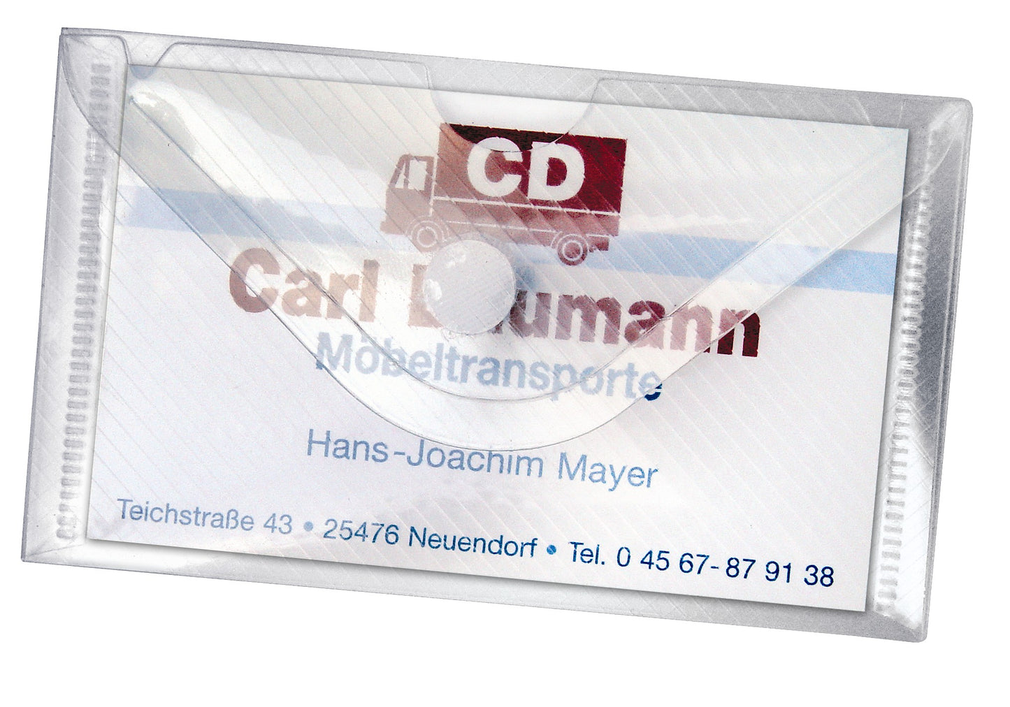 Visitenkartenetui Crystal, 100 x 60 mm, PP-Folie, für ca. 15 Visitenkarten, transparent