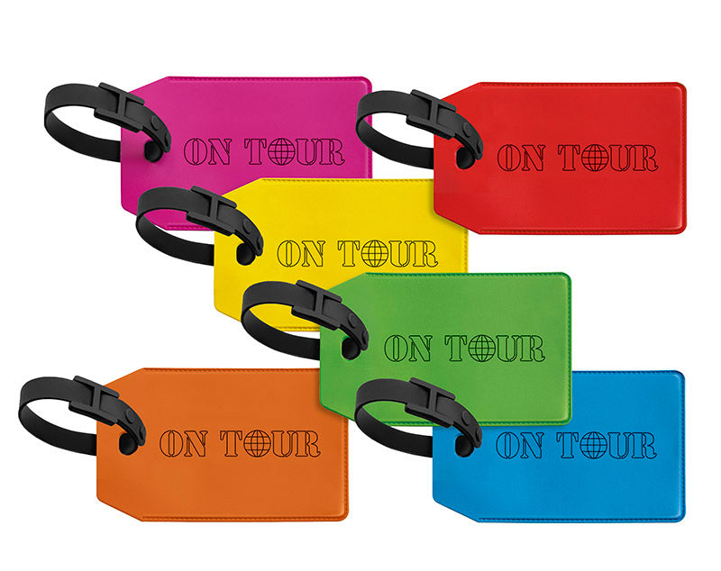 Kofferanhänger VELOCOLOR®, PVC-Folie, mit Prägung, mit Silikonband