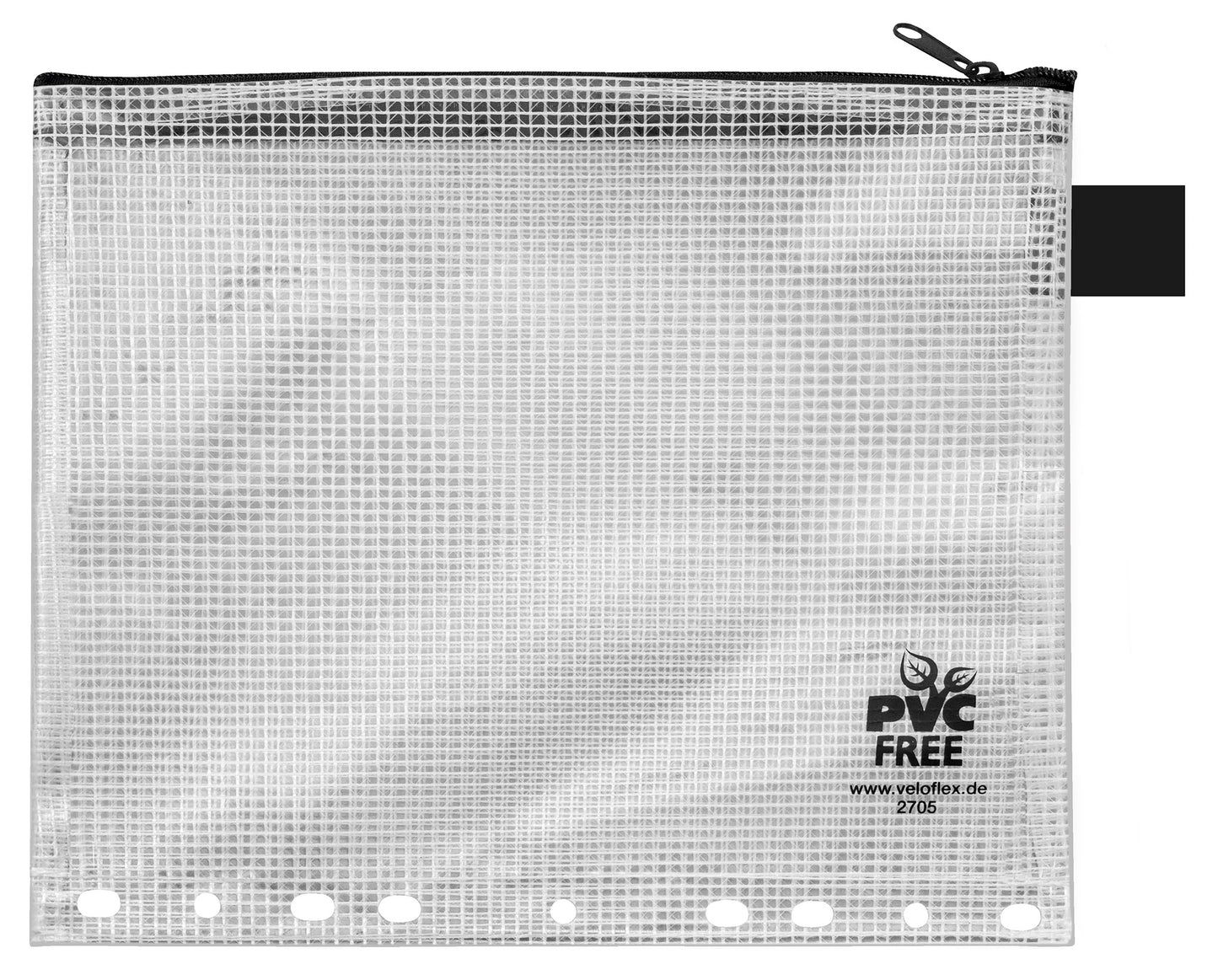 Zippered pocket, DIN A5, PVC free, fabric reinforced
