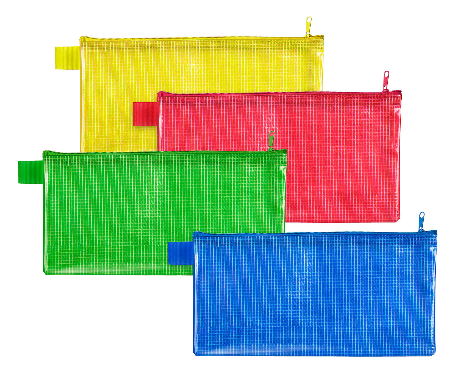 Reißverschlusstasche, DIN lg., PVC frei, gewebeverstärkt