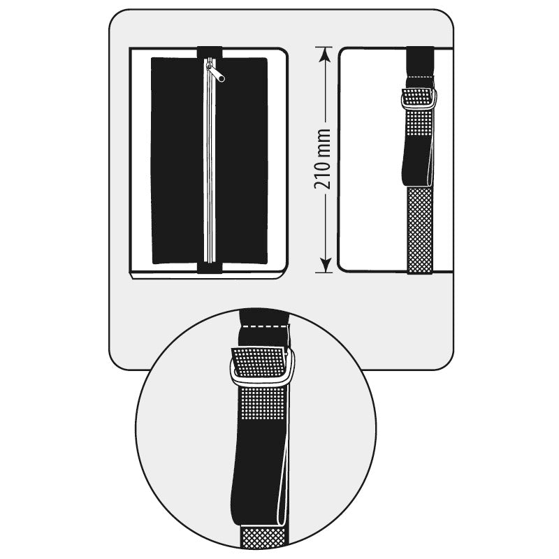 VELOBAG® Flex, flexible Utensilientasche, Nylon, mit Reißverschluss