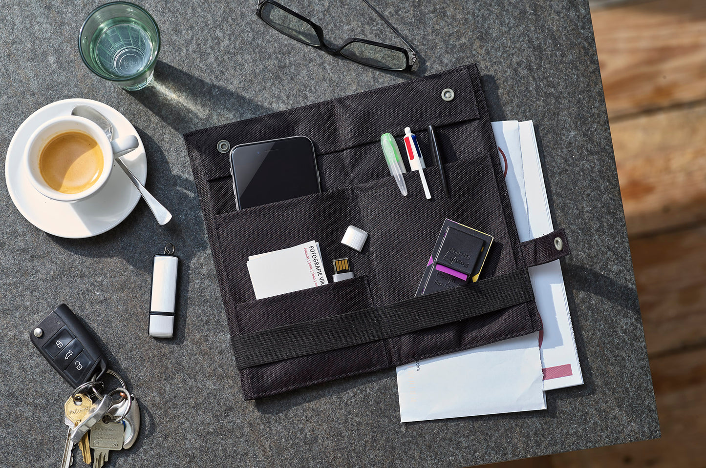 VELOBAG® Komfort, flexible Organisationstasche, Nylon, mit Druckknopfverschluss