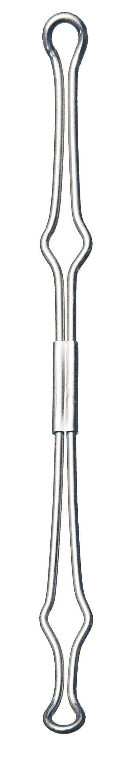 Drahtniederhalter, Metall, für 2- und 4-Ring-Mechaniken mit 80 mm Lochabstand, 10er Packung