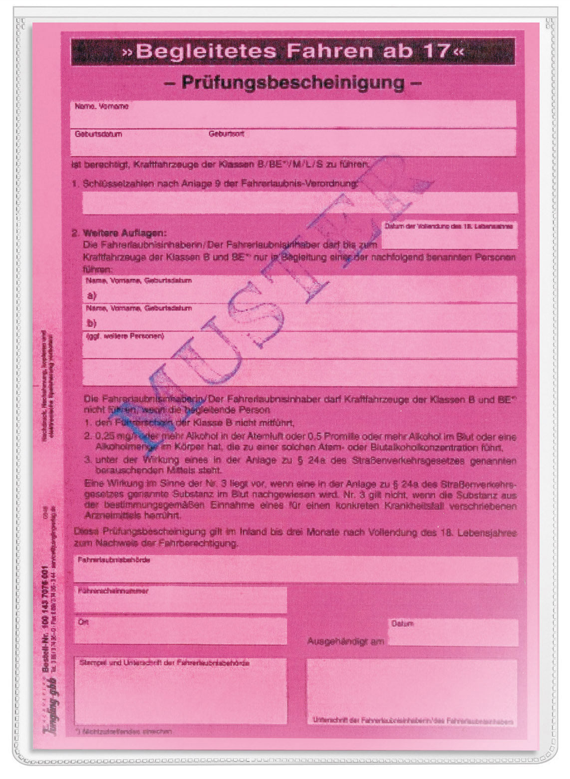 Schutz- und Ausweishülle, 155x215, PP 170my, Oberfolie verkürzt, Großpackung, genarbt