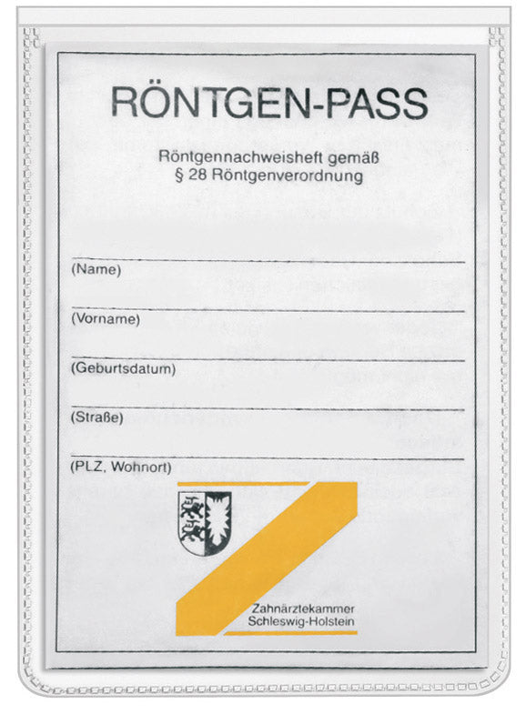 Schutz- und Ausweishülle, 80x108, PP 170my, Oberfolie verkürzt, Großpackung, genarbt