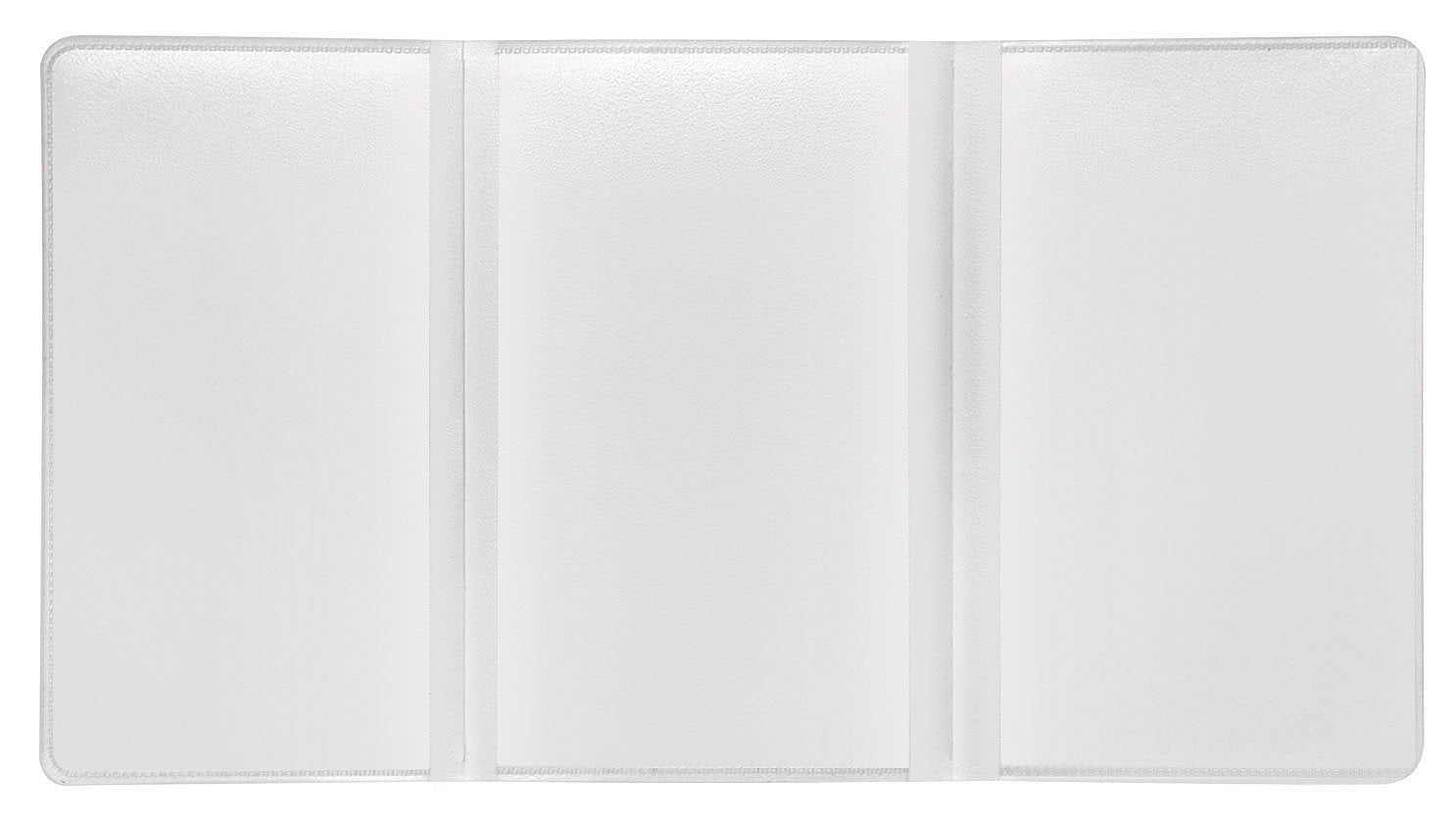 Doppelhülle, PP 170my, 3-tlg., links und rechts eine Einstecktasche, genarbt