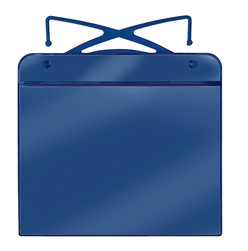 Gitterboxtasche, DIN A5, Querformat, PVC, mit Bügel, blau