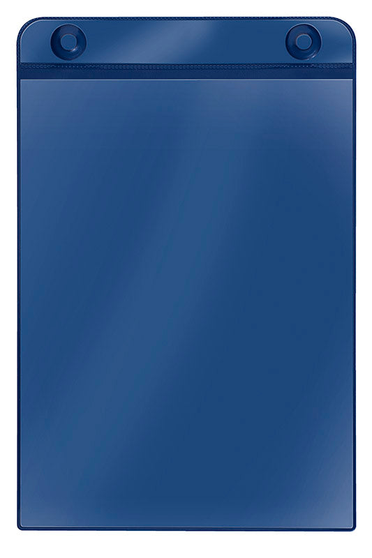 Neodym-Magnettasche, DIN A4, Hochformat, PVC, sehr starke Haftkraft, blau