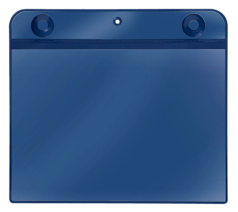 Neodym-Magnettasche, DIN A5, Querformat, PVC, sehr starke Haftkraft, blau