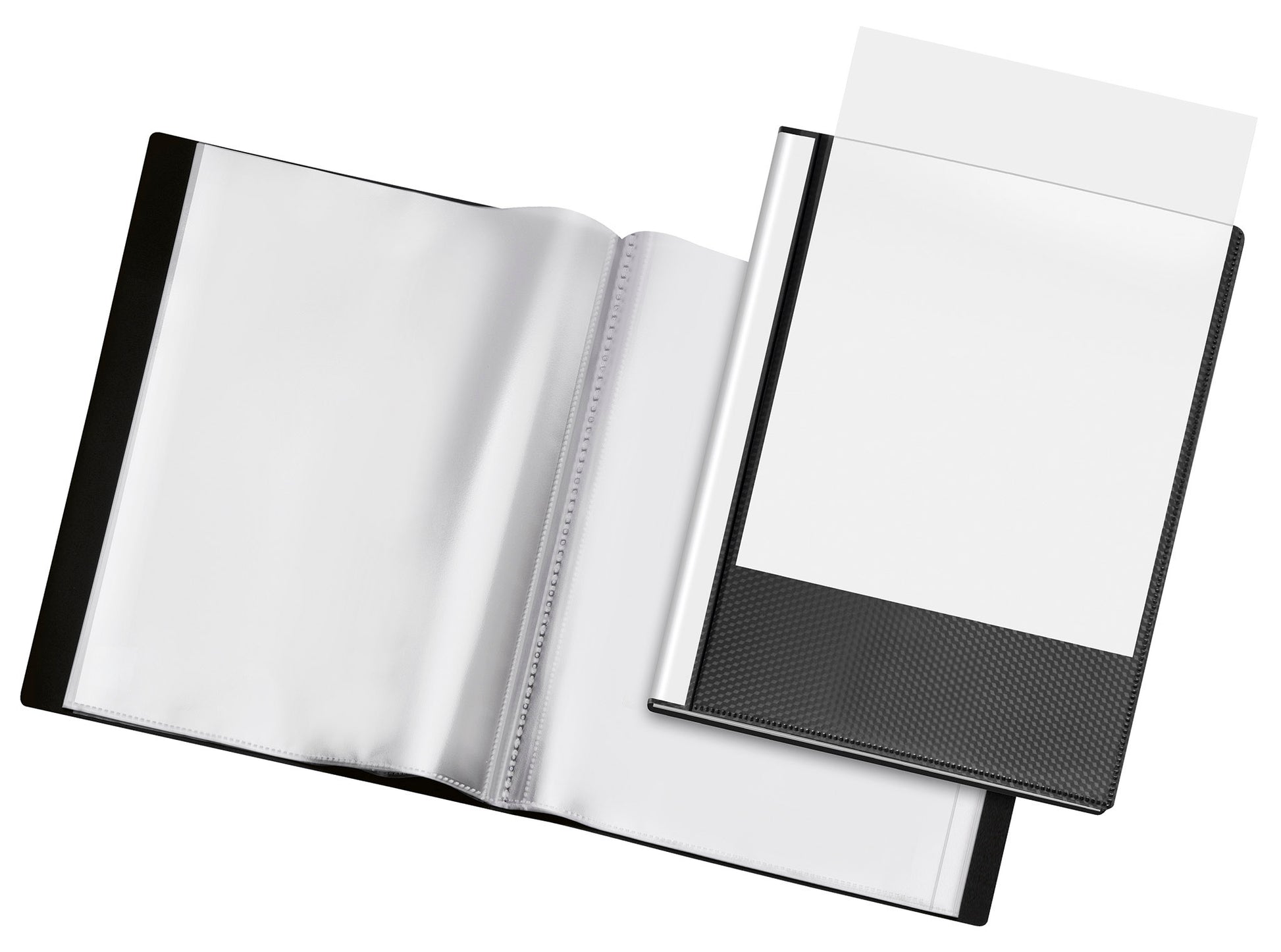 Präsentations-Sichtbuch Diamond, DIN A4, PP, 12 eingeschweißte Hüllen=24 Seiten, schwarz
