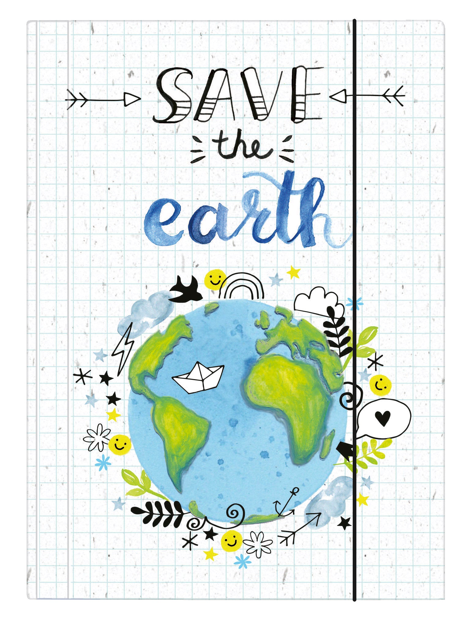 Sammelmappe Save the earth, DIN A3, Karton glanzkaschiert