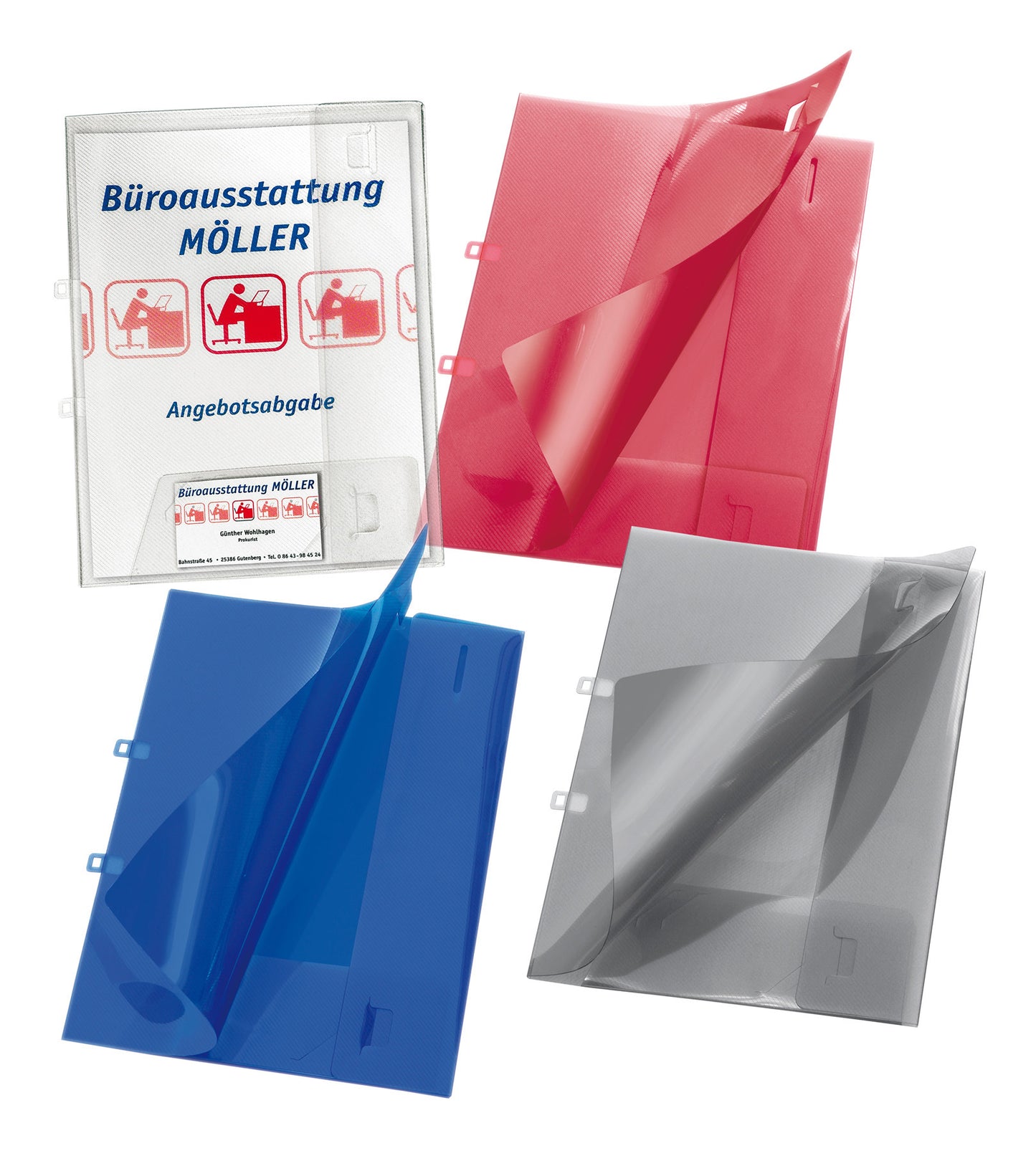 Offer folder Crystal, DIN A4, strong PP, approx. 40 pages, business card compartment