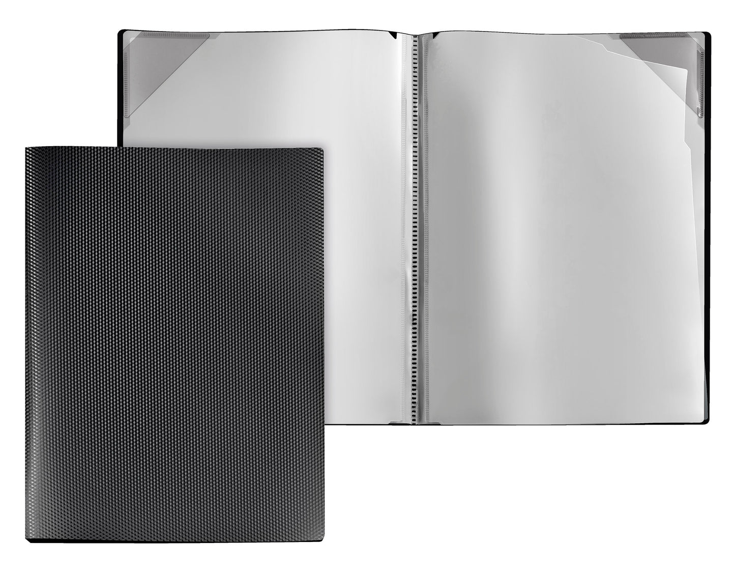 Sichtmappe Diamond, DIN A4, PP, innen 4 Sichttaschen, oben und rechts offen
