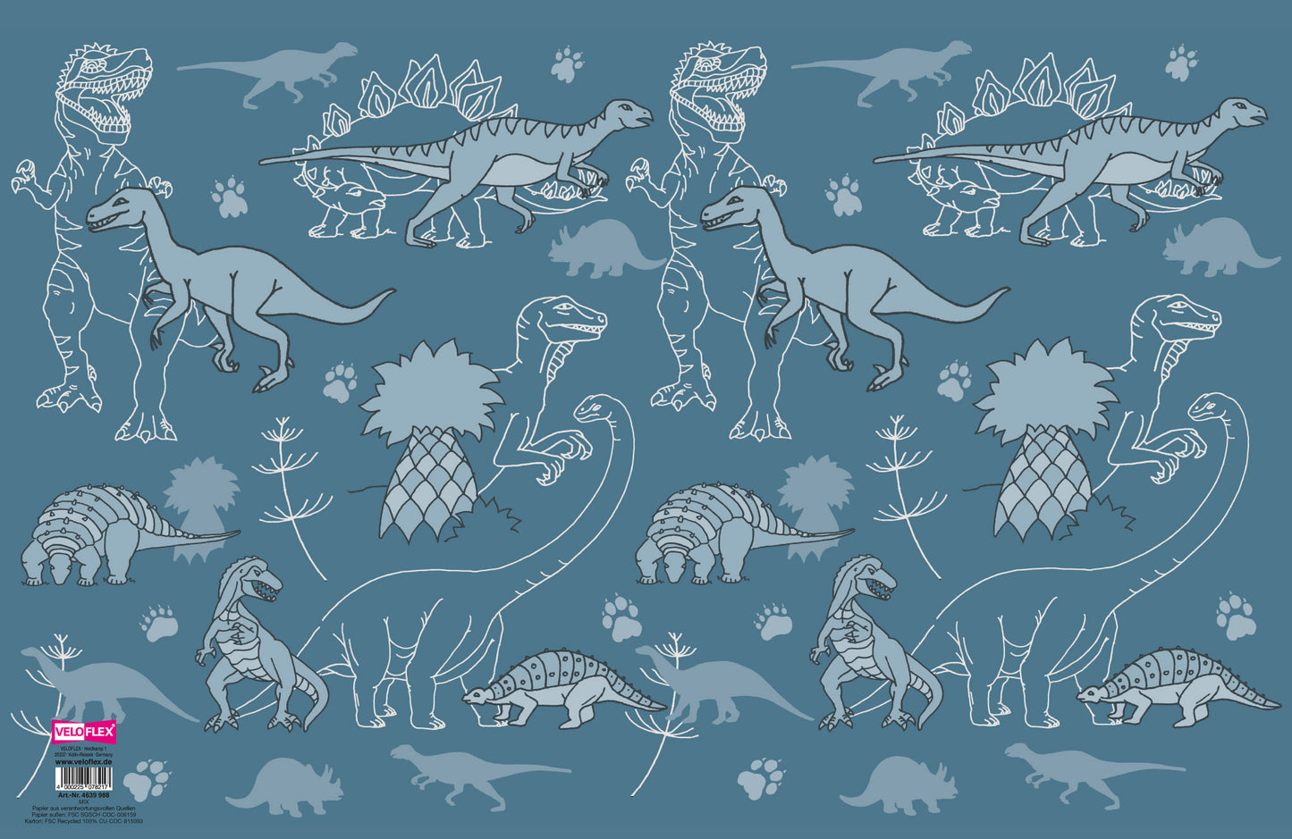 Schreibunterlage Dinos, 39 x 60 cm, aus Karton, umweltfreundlich