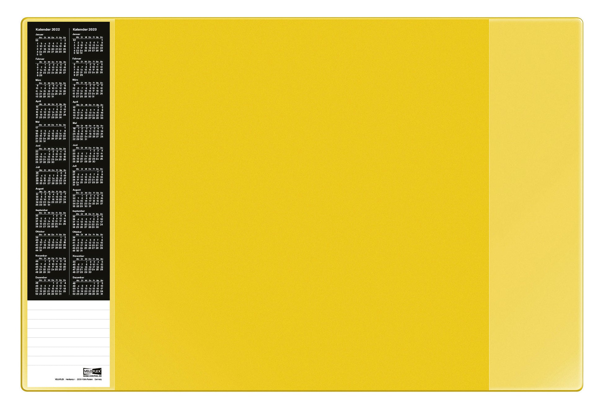 Schreibunterlage VELOCOLOR®, 40 x 60 cm, mit seitlichen Taschen